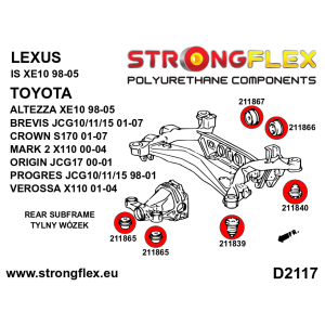 Strongflex Lexus / Toyota Differentieelophanging, voorste rubber – 211865B