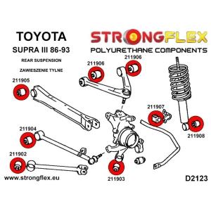 Strongflex Toyota Soarer / Supra Achterste langsdraagarmrubber - achter SPORT – 211903A