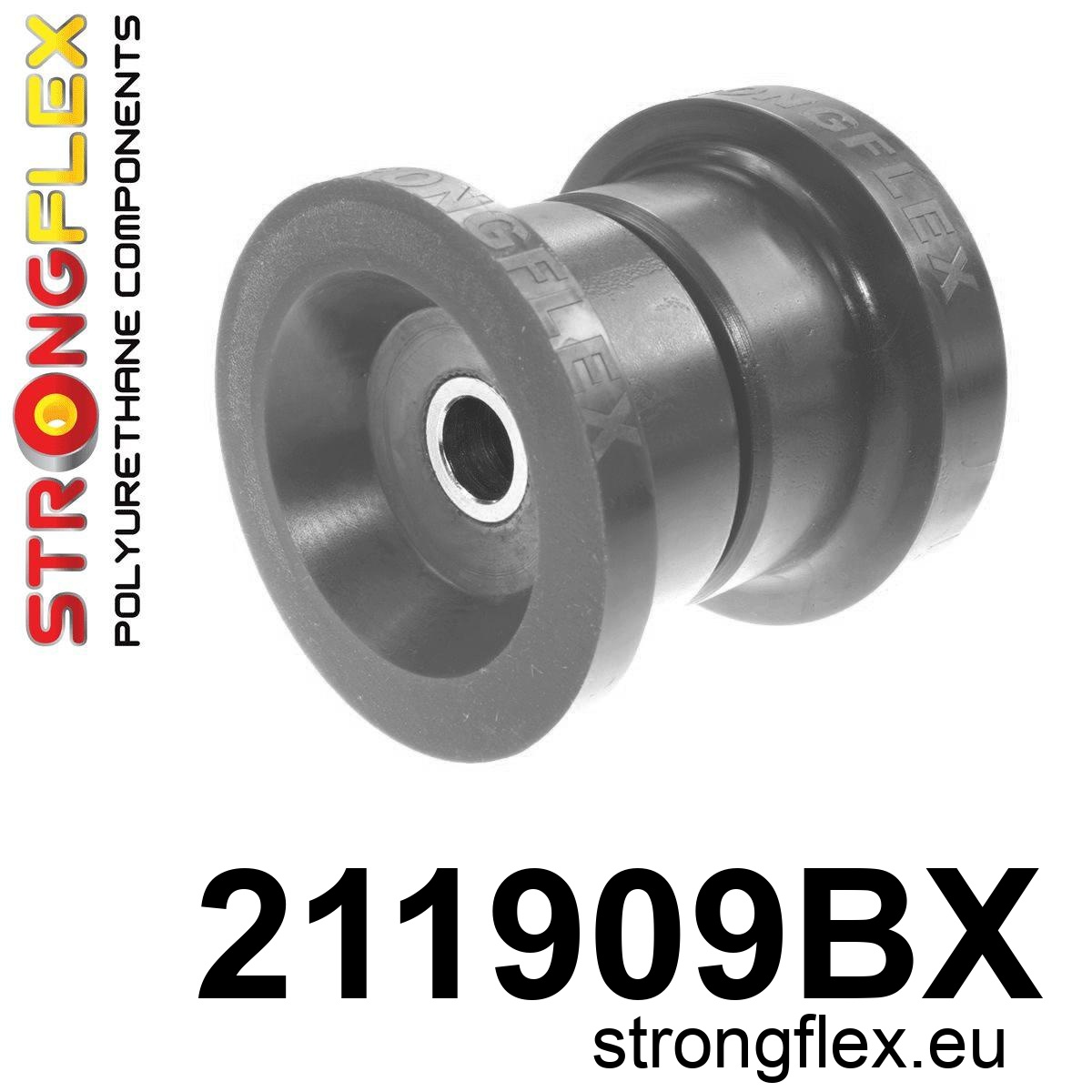 Strongflex Toyota Supra Achteras-subframe - voorste rubber ZWART – 211909BX 1 Strongflex Toyota Supra Achteras-subframe – voorste rubber ZWART – 211909BX