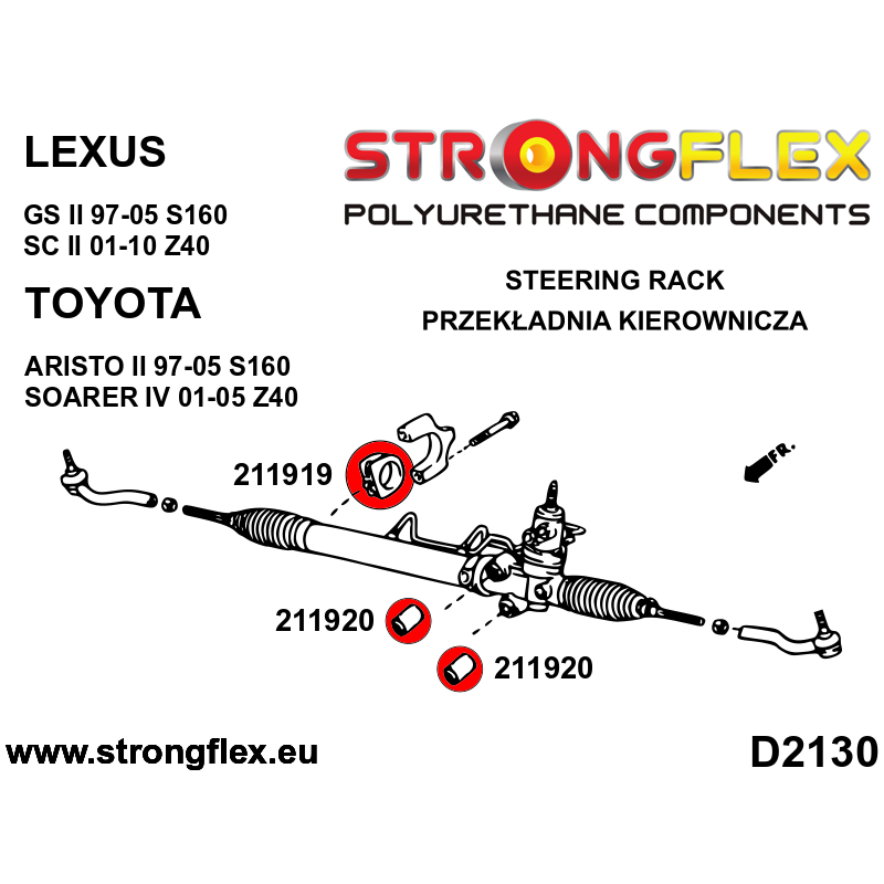 Strongflex Lexus / Toyota Lenkklemrubber SPORT – 211919A 2 Strongflex Lexus / Toyota Lenkklemrubber SPORT – 211919A – Bild 2