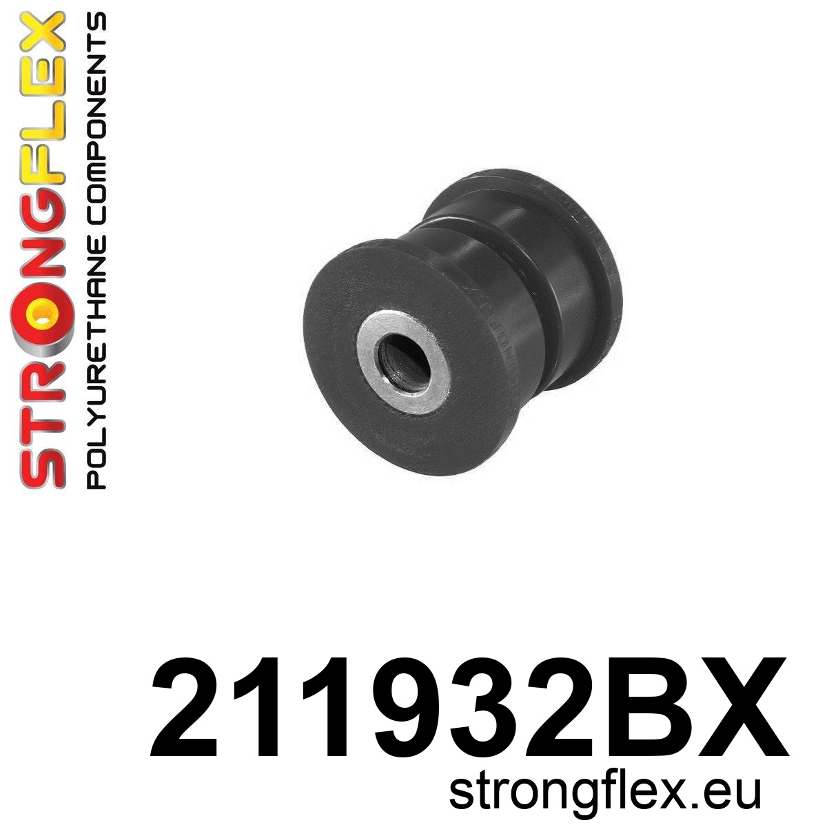 Strongflex Lexus / Toyota Achterste langsdraagarm - voorste rubber ZWART – 211932BX 1 Strongflex Lexus / Toyota Achterste langsdraagarm – voorste rubber ZWART – 211932BX