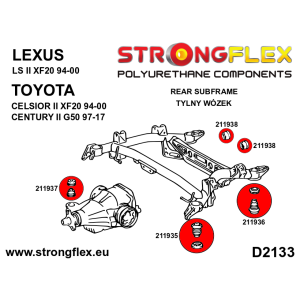 Strongflex Lexus / Toyota Achterste subframe - voorste rubber SPORT – 211935A