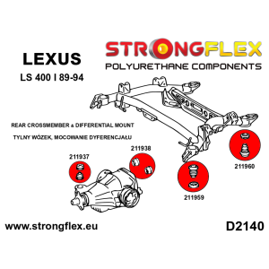 Strongflex Lexus / Toyota Achterste subframe - achterste rubber – 211960B