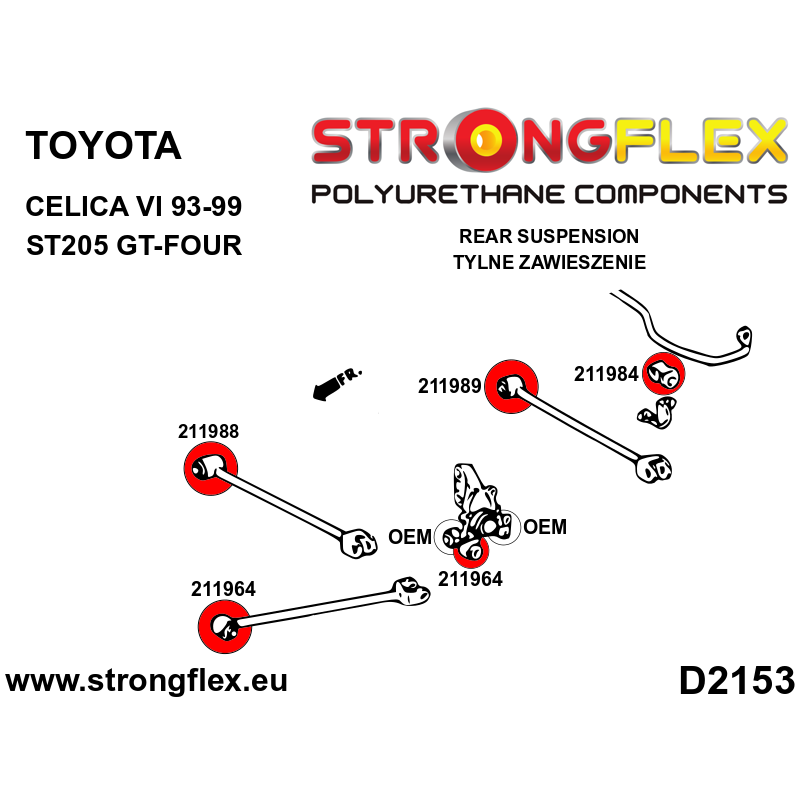 Strongflex Lexus / Toyota Silentbloc de bras longitudinal arrière SPORT NOIR – 211964AX 3 Strongflex Lexus / Toyota Silentbloc de bras longitudinal arrière SPORT – 211964A