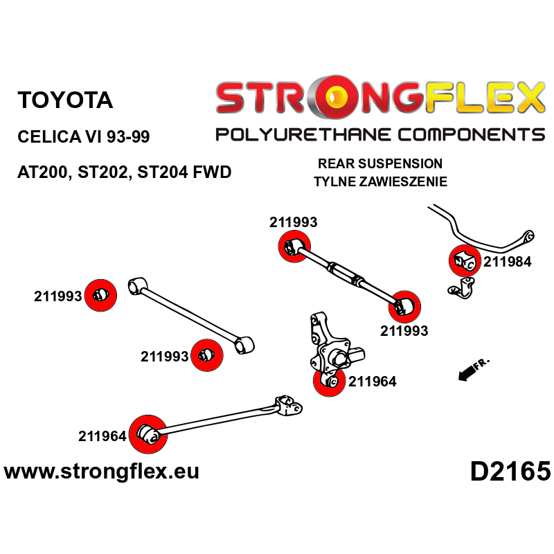 Strongflex Lexus / Toyota Achterste langsdraagarmrubber – 211964B 5 Strongflex Lexus / Toyota Achterste langsdraagarmrubber – 211964B – Image 5