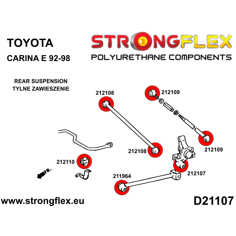 Strongflex Lexus / Toyota Achterste langsdraagarmrubber – 211964B 10 Strongflex Lexus / Toyota Achterste langsdraagarmrubber – 211964B – Image 10