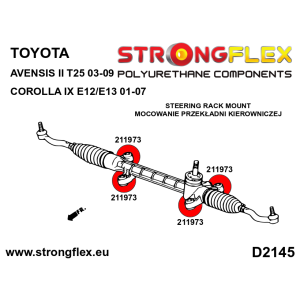 Strongflex Toyota Avensis / Corolla Rubber stuurhuis bevestiging – 211973B
