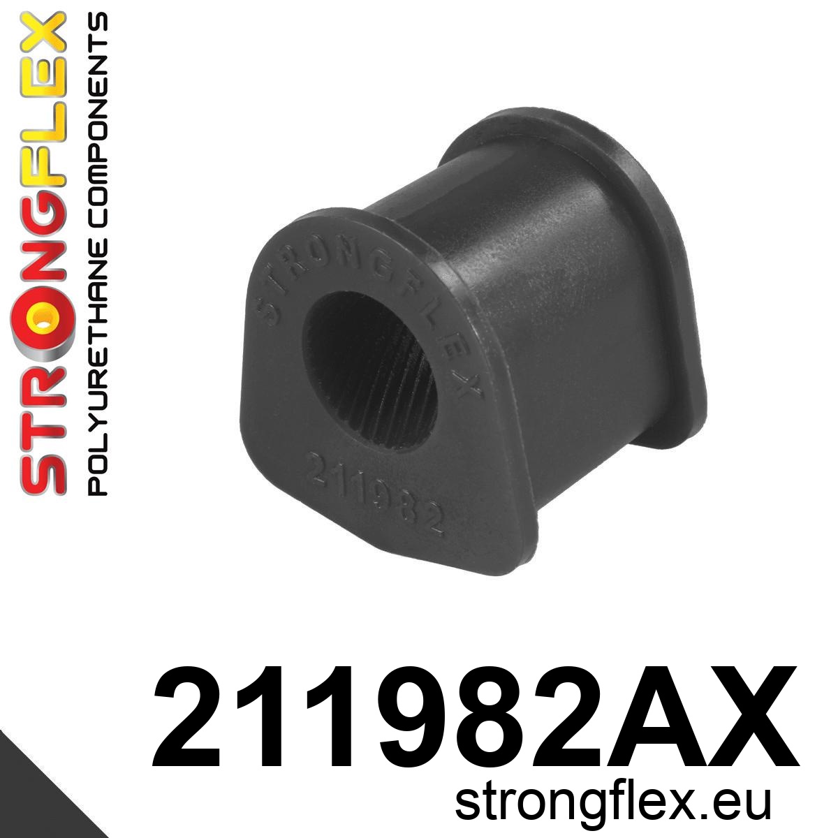 Strongflex Toyota Corolla Voorste stabilisatorrubber SPORT ZWART – 211982AX 1 Strongflex Toyota Corolla Voorste stabilisatorrubber SPORT ZWART – 211982AX