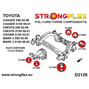 Strongflex Toyota Chaser / Cresta / Crown Achterdifferentieel - rubber achter – 211998B