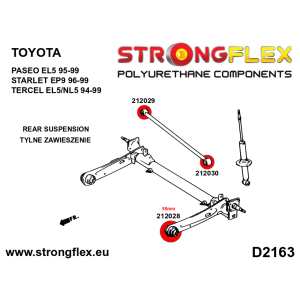 Strongflex Toyota Paseo / Starlet / Tercel Rubber panhardstang - naar carrosserie SPORT – 212029A