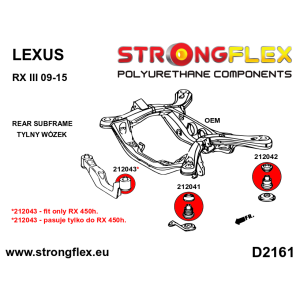 Strongflex Lexus RX Achterste subframe - voorste rubber SPORT – 212041A