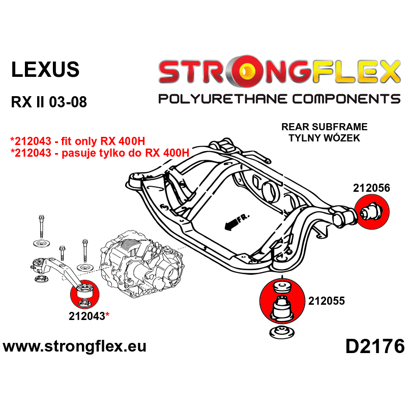 Strongflex Lexus RX Achterdifferentieel - rubber voor SPORT – 212043A 3 Strongflex Lexus RX Achterdifferentieel - rubber voor SPORT – 212043A – Bild 3