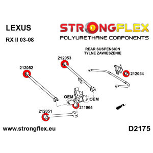 Strongflex Lexus RX Achterste stabilisatorrubber SPORT – 212054A