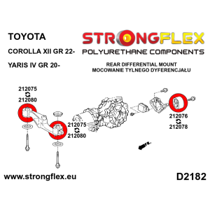 Strongflex Toyota Corolla / Yaris Achterdifferentieel - rubber voor – 212075B