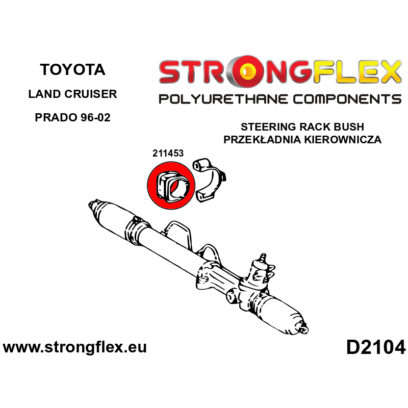 Strongflex Toyota 4Runner / Land Cruiser Complete polyurethaan rubberset SPORT – 216125A 4 Strongflex Toyota 4Runner / Land Cruiser Complete polyurethaan rubberset SPORT – 216125A – Bild 4