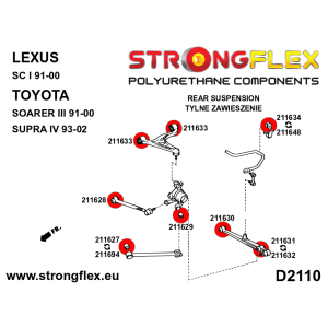 Strongflex Lexus / Toyota Polyurethaan rubberset achteras – 216179B
