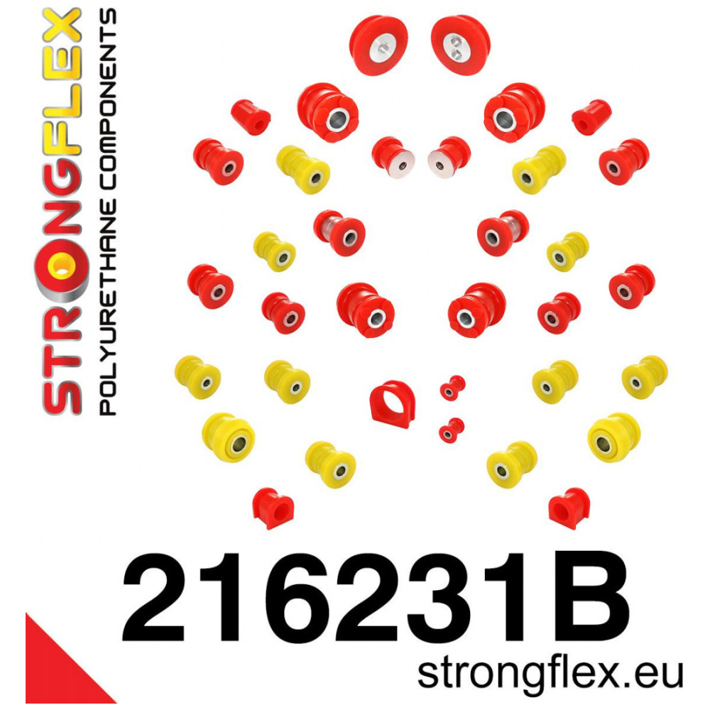 Strongflex Lexus / Toyota Polyurethaan rubberset voor- en achteras – 216231B