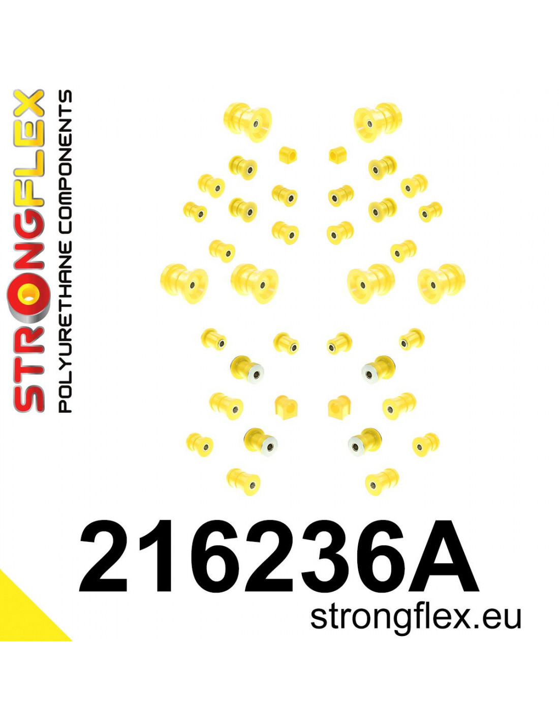 Strongflex Toyota Soarer / Supra Complete set ophangingsrubber SPORT – 216236A 1 Strongflex Toyota Soarer / Supra Complete set ophangingsrubber SPORT – 216236A
