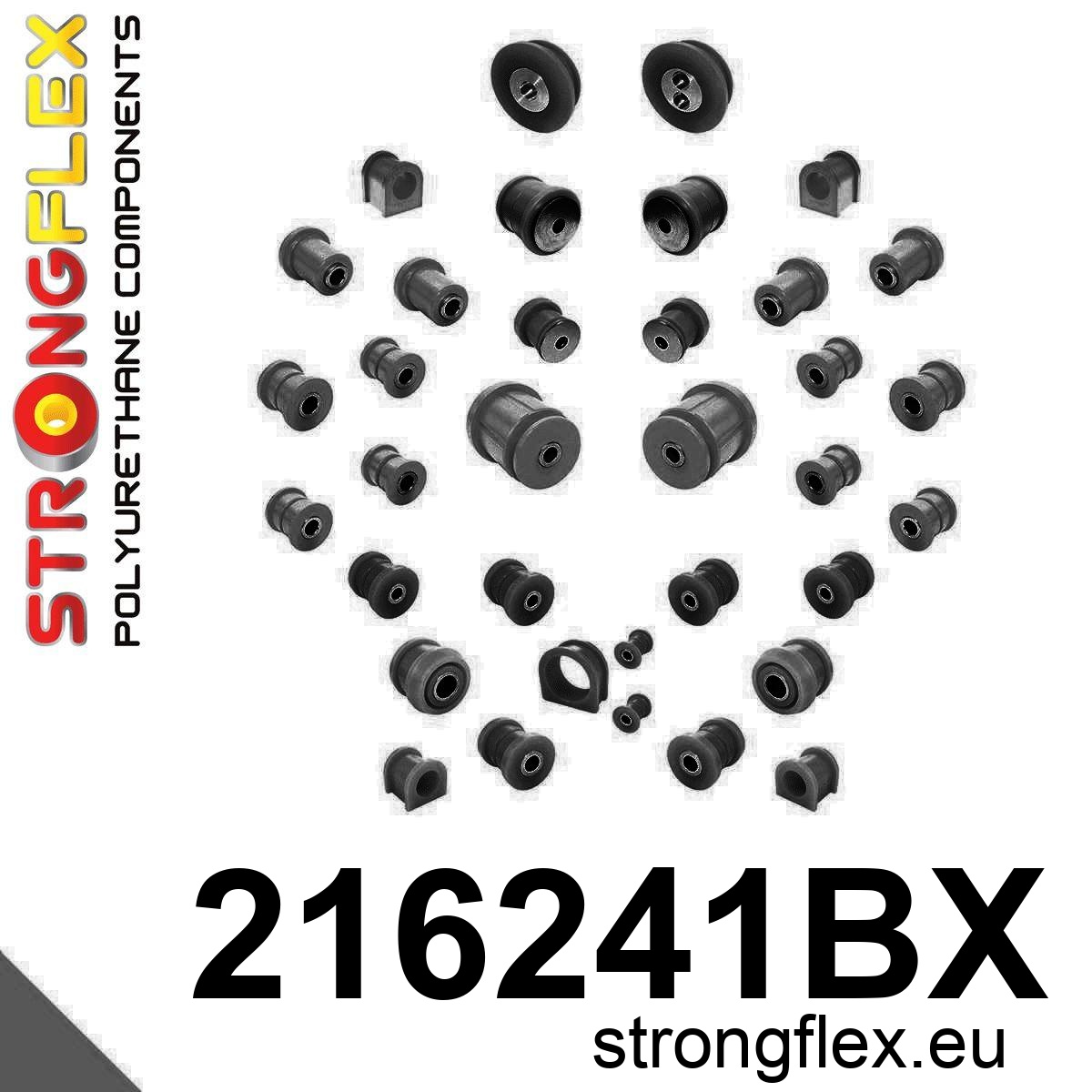 Strongflex Toyota Chaser / Cresta / Crown Complete set ophangingsrubber ZWART – 216241BX 2 Strongflex Toyota Chaser / Cresta / Crown Complete set ophangingsrubber ZWART – 216241BX
