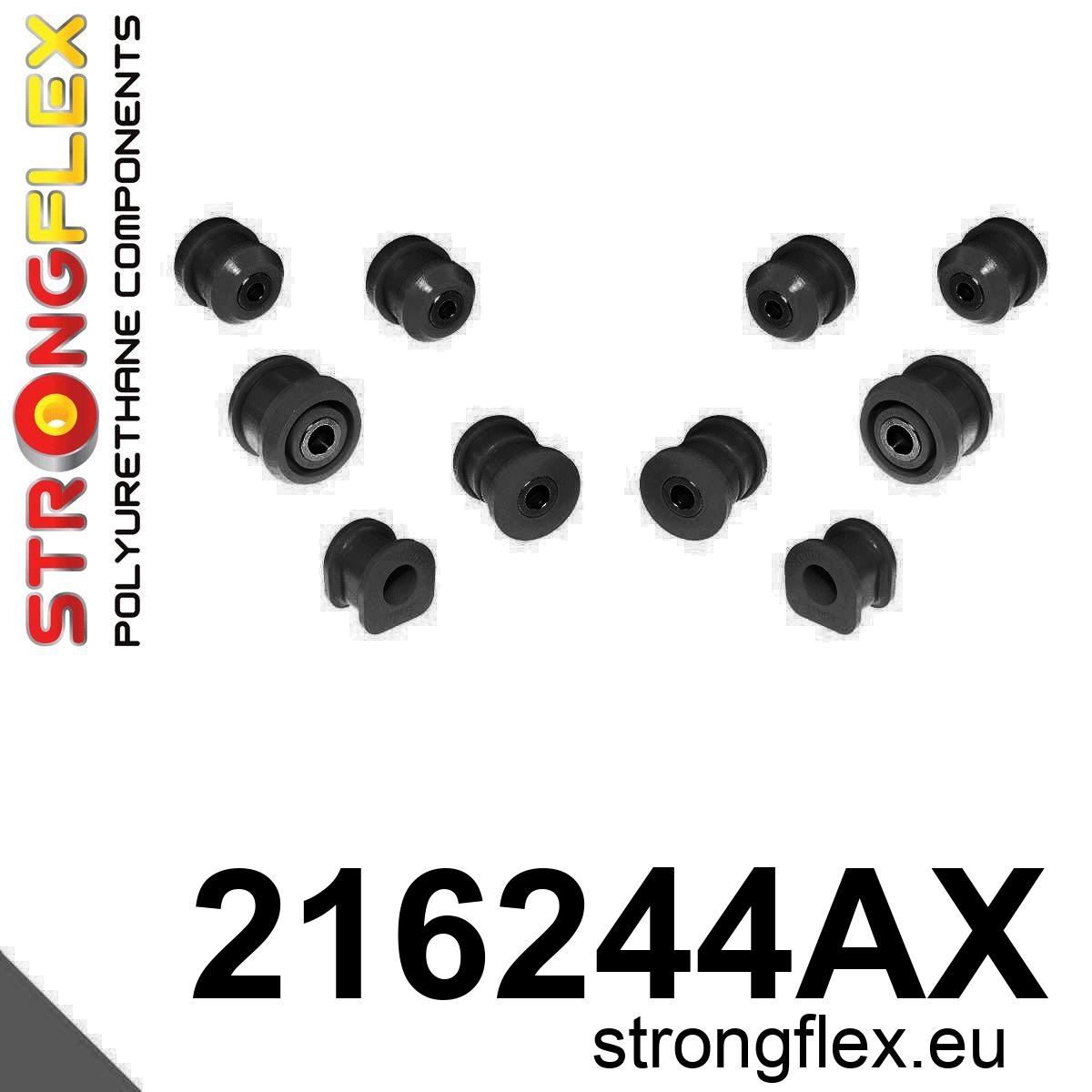 Strongflex Lexus / Toyota Kit de silentblocs de suspension avant SPORT NOIR – 216244AX 2 Strongflex Lexus / Toyota Kit de silentblocs de suspension avant SPORT NOIR – 216244AX