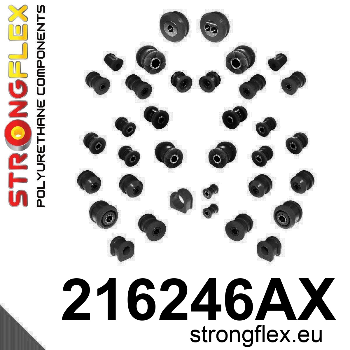 Strongflex Lexus / Toyota Complete suspension bush kit SPORT BLACK – 216246AX 2 Strongflex Lexus / Toyota Complete suspension bush kit SPORT BLACK – 216246AX