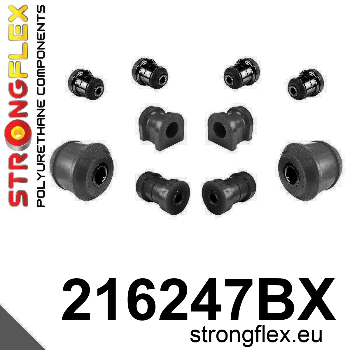 Strongflex Lexus GS / IS-F / IS Voorwielophangingsset ZWART – 216247BX 2 Strongflex Lexus GS / IS-F / IS Voorwielophangingsset ZWART – 216247BX