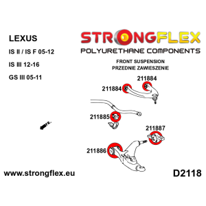 Strongflex Lexus GS / IS-F / IS Voorwielophangingsset SPORT – 216247A