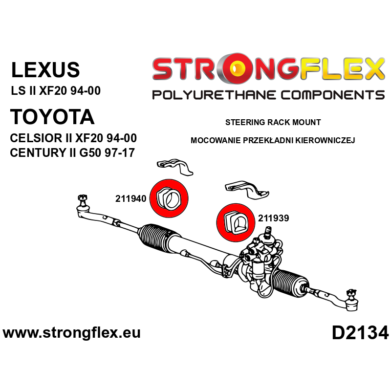 Strongflex Lexus / Toyota Complete ophangrubberset SPORT – 216250A 5 Strongflex Lexus / Toyota Complete ophangrubberset SPORT – 216250A – Image 5