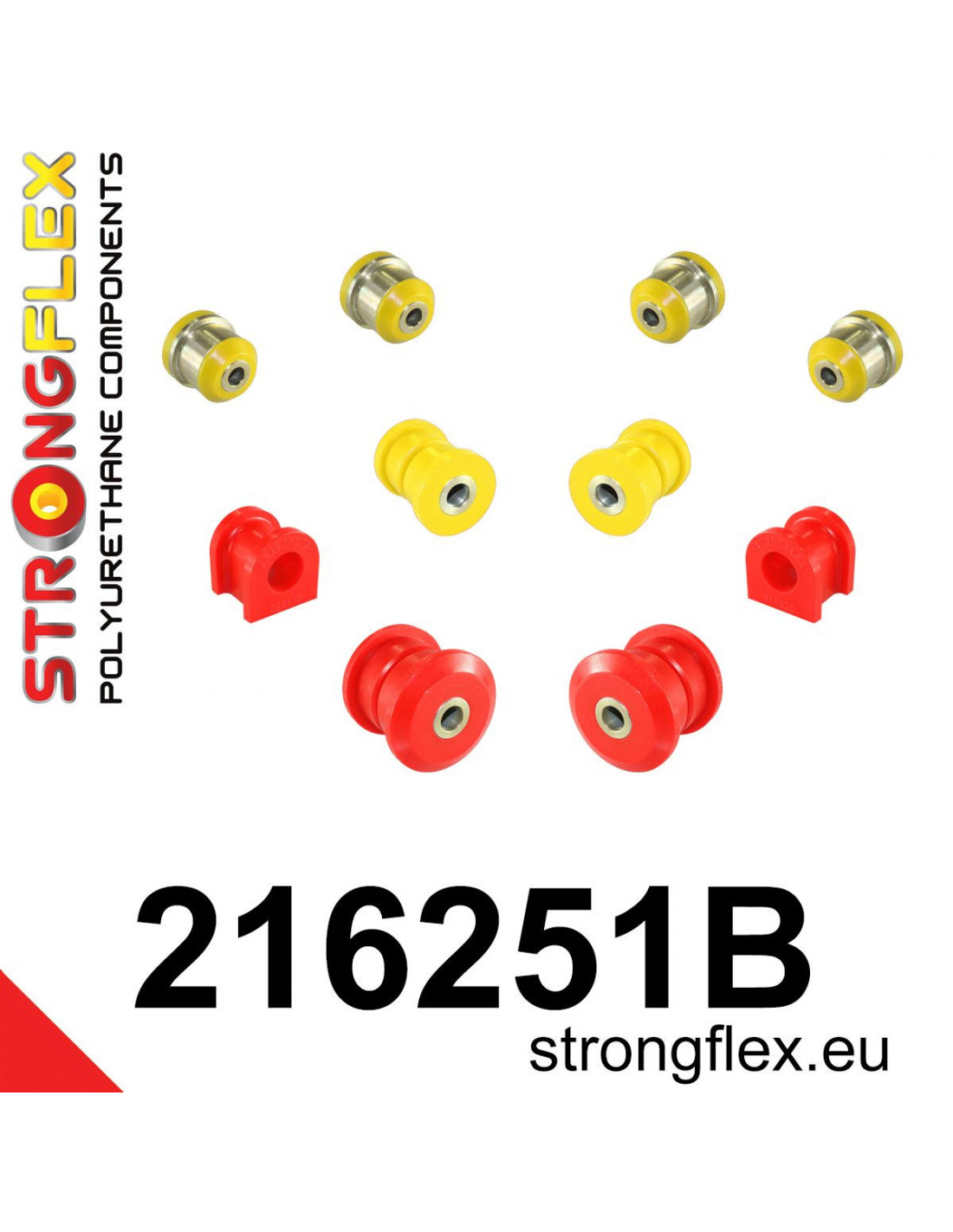 Strongflex Lexus / Toyota Vooras rubberset – 216251B 1 Strongflex Lexus / Toyota Vooras rubberset – 216251B