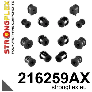 Strongflex Lexus / Toyota Achterste – bovenste draagarmrubber SPORT ZWART – 211954AX