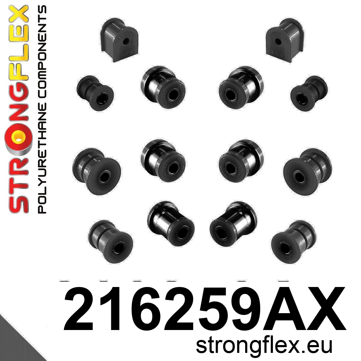 Strongflex Lexus / Toyota Achteras rubberset SPORT ZWART – 216259AX 2 Strongflex Lexus / Toyota Achteras rubberset SPORT ZWART – 216259AX