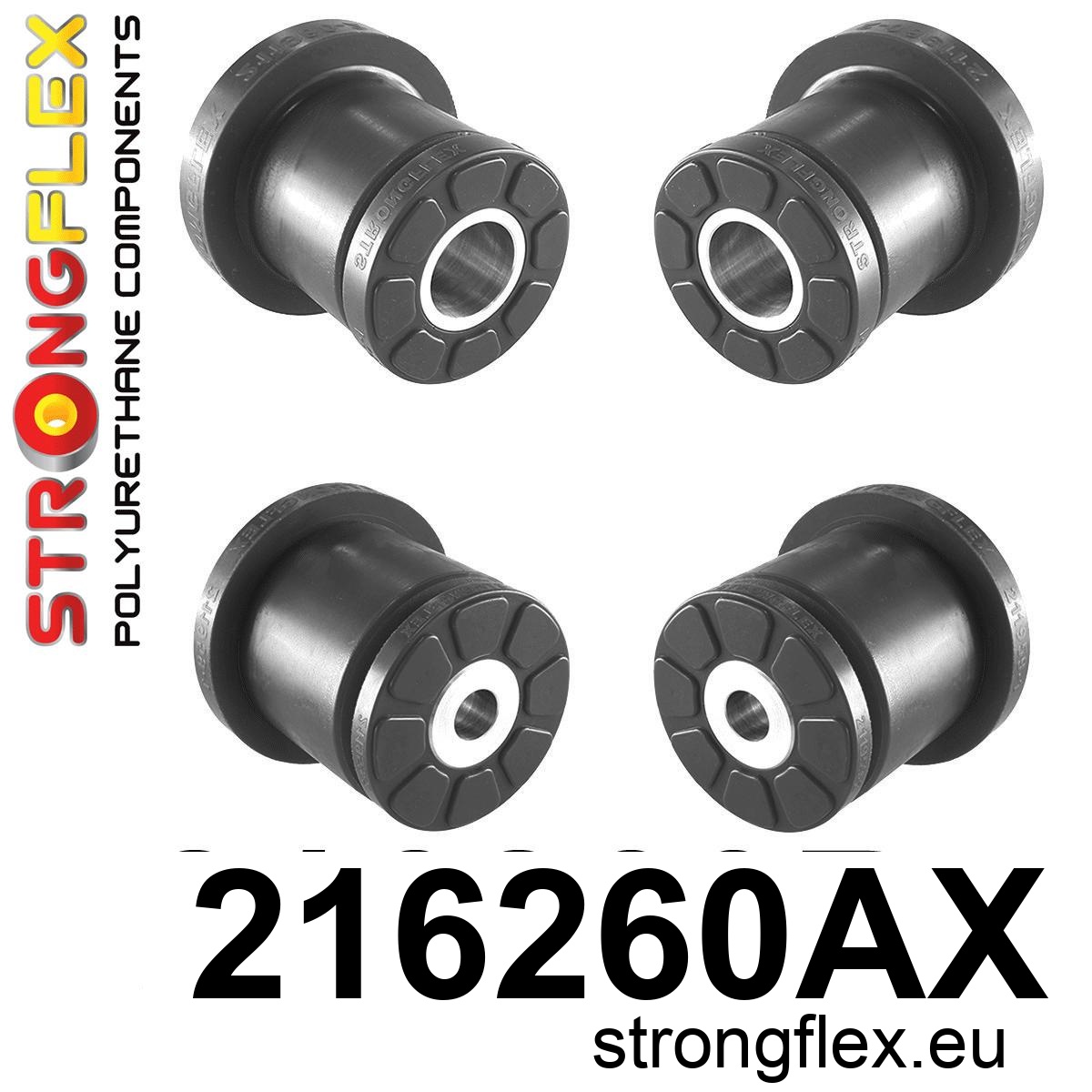 Strongflex Lexus / Toyota Achterste subframe rubber SPORT ZWART – 216260AX 2 Strongflex Lexus / Toyota Achterste subframe rubber SPORT ZWART – 216260AX