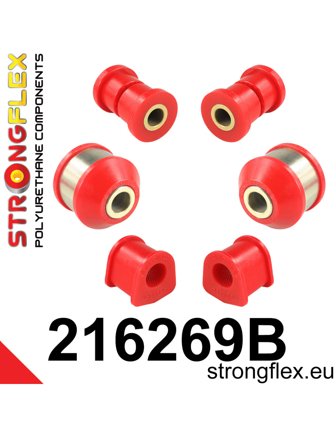 Strongflex Toyota Corolla Vooras rubberset – 216269B 1 Strongflex Toyota Corolla Vooras rubberset – 216269B