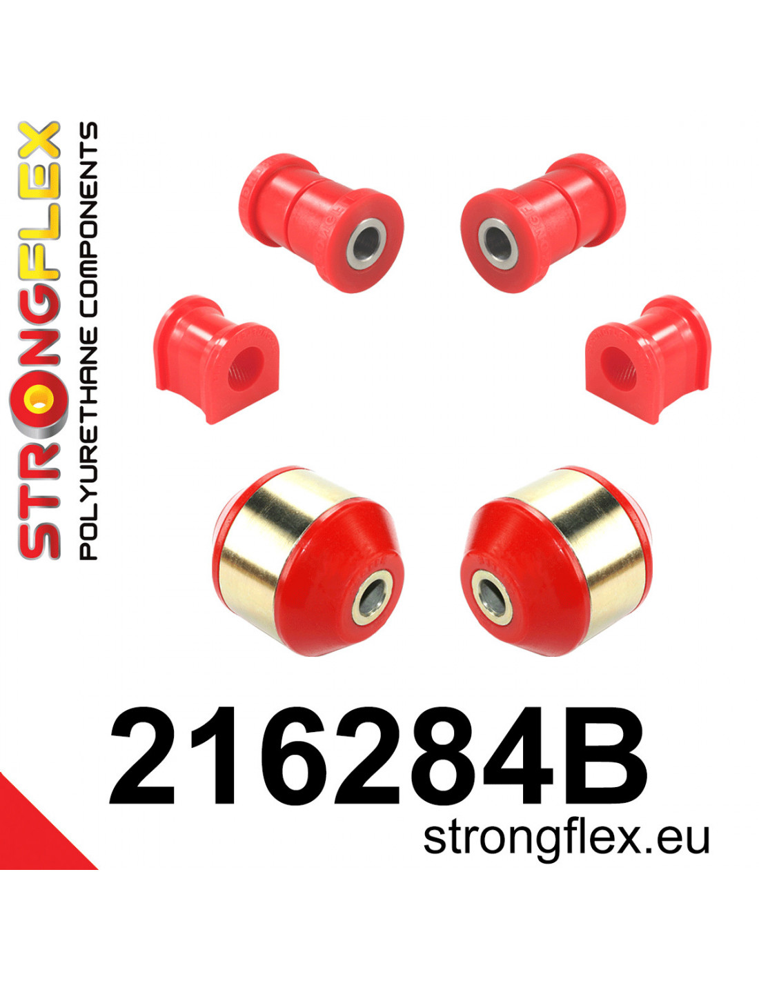 Strongflex Toyota Yaris / Verso Vooras rubberset – 216284B 1 Strongflex Toyota Yaris / Verso Vooras rubberset – 216284B