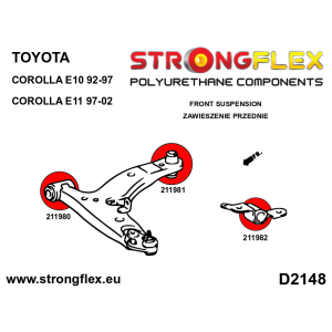 Strongflex Toyota Corolla Complete ophangrubberset SPORT – 216285A