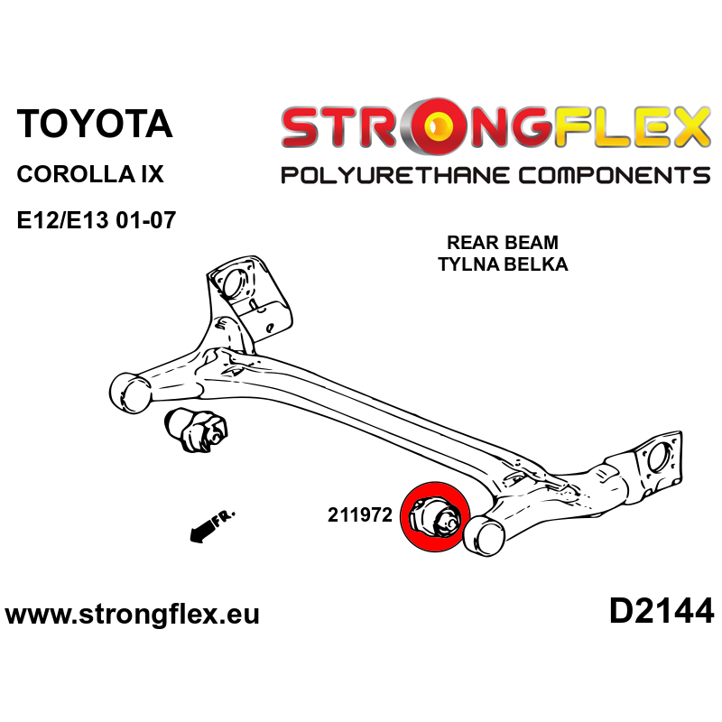 Strongflex Toyota Corolla Complete ophangrubberset SPORT ZWART – 216290AX 1 Strongflex Toyota Corolla Complete ophangrubberset SPORT ZWART – 216290AX