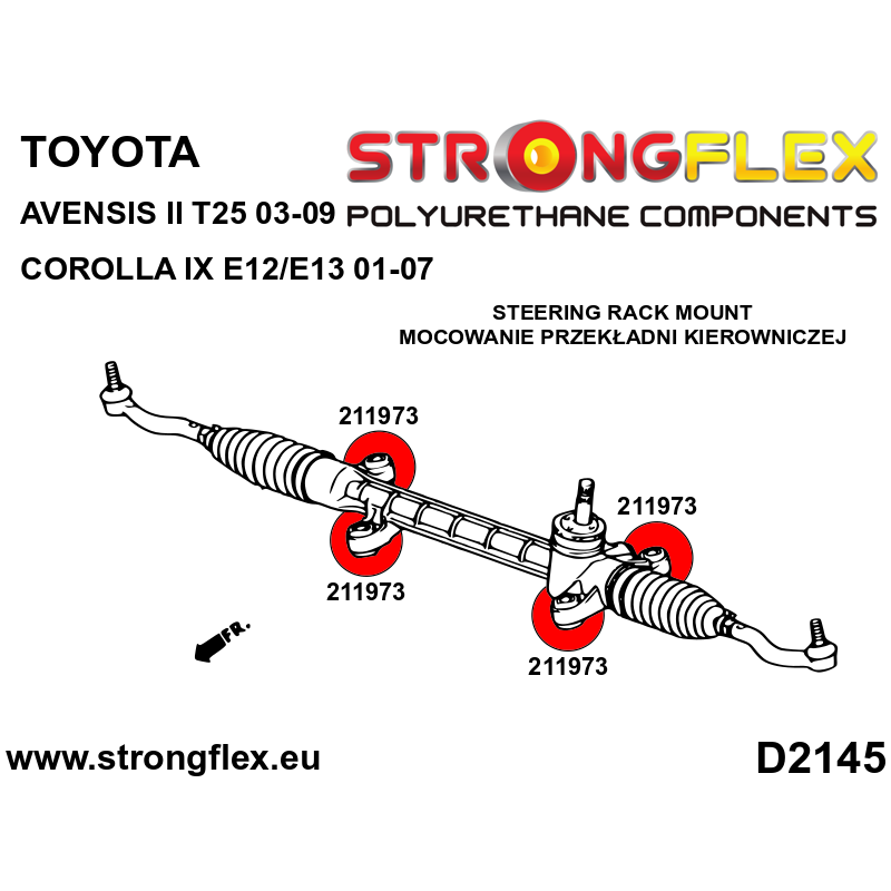 Strongflex Toyota Corolla Complete ophangrubberset SPORT ZWART – 216290AX 3 Strongflex Toyota Corolla Complete ophangrubberset SPORT ZWART – 216290AX - Afbeelding 3