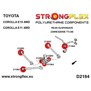 Strongflex Toyota Corolla Achteras rubberset – 216292B
