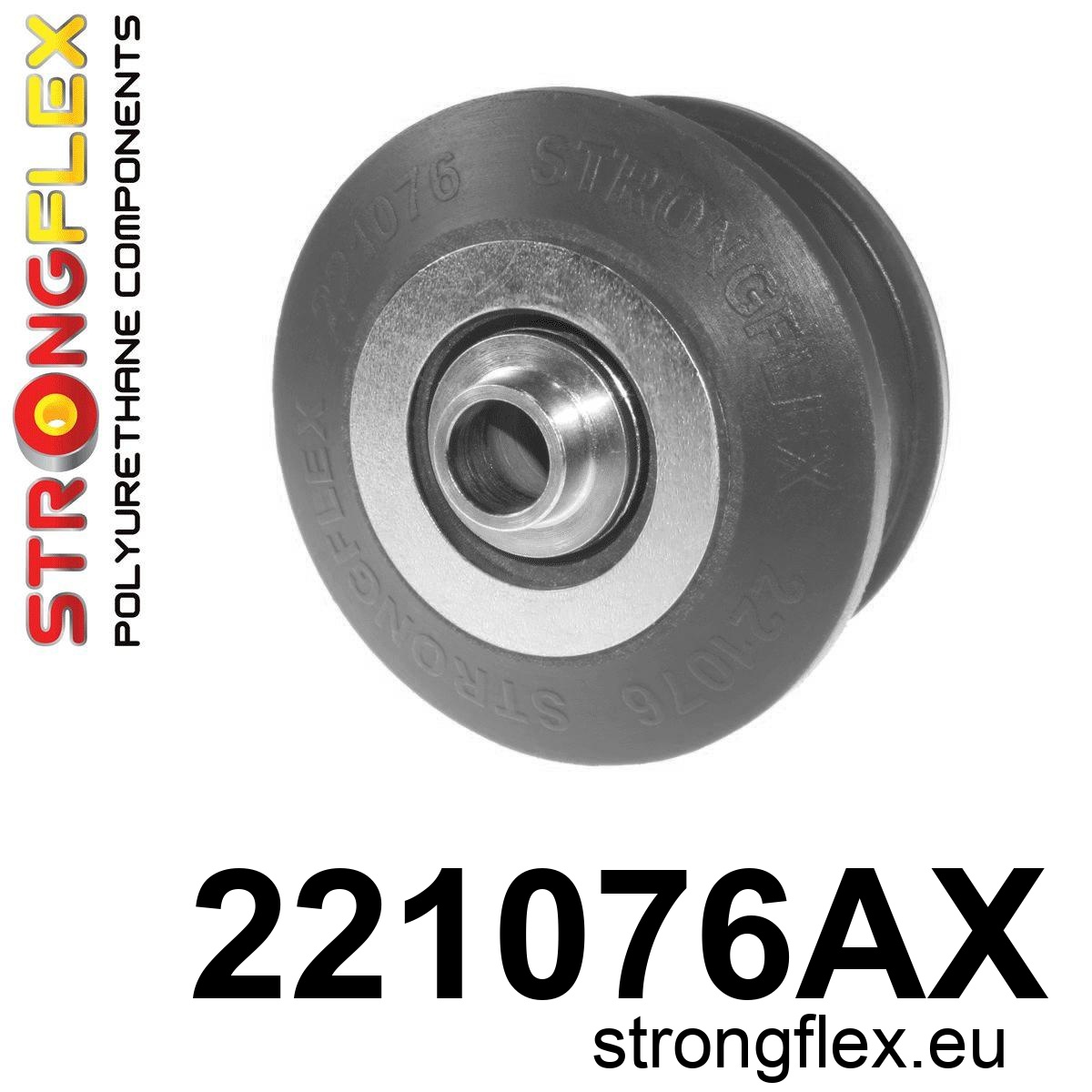 Strongflex Volkswagen Lupo / Polo Voorste draagarmrubber- achter SPORT ZWART – 221076AX 1 Strongflex Volkswagen Lupo / Polo Voorste draagarmrubber- achter SPORT ZWART – 221076AX