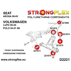 Strongflex Volkswagen Lupo / Polo Voorste draagarmrubber - achter – 221076B