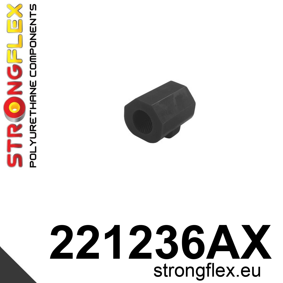 Strongflex Audi / Volkswagen Voorste stabilisatorrubber SPORT ZWART – 221236AX 1 Strongflex Audi / Volkswagen Voorste stabilisatorrubber SPORT ZWART – 221236AX