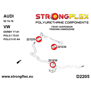 Strongflex Audi / Volkswagen Voorste stabilisatorrubber SPORT – 221236A
