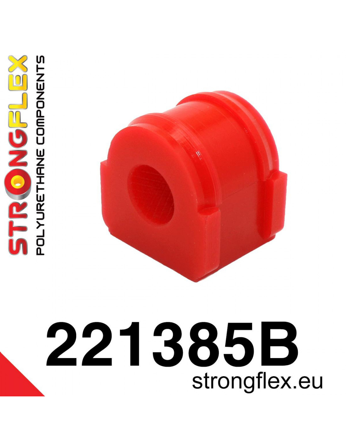 Strongflex Volkswagen Caddy / Golf / Jetta Vooras buitenste stabilisatorrubber – 221385B 1 Strongflex Volkswagen Caddy / Golf / Jetta Vooras buitenste stabilisatorrubber – 221385B