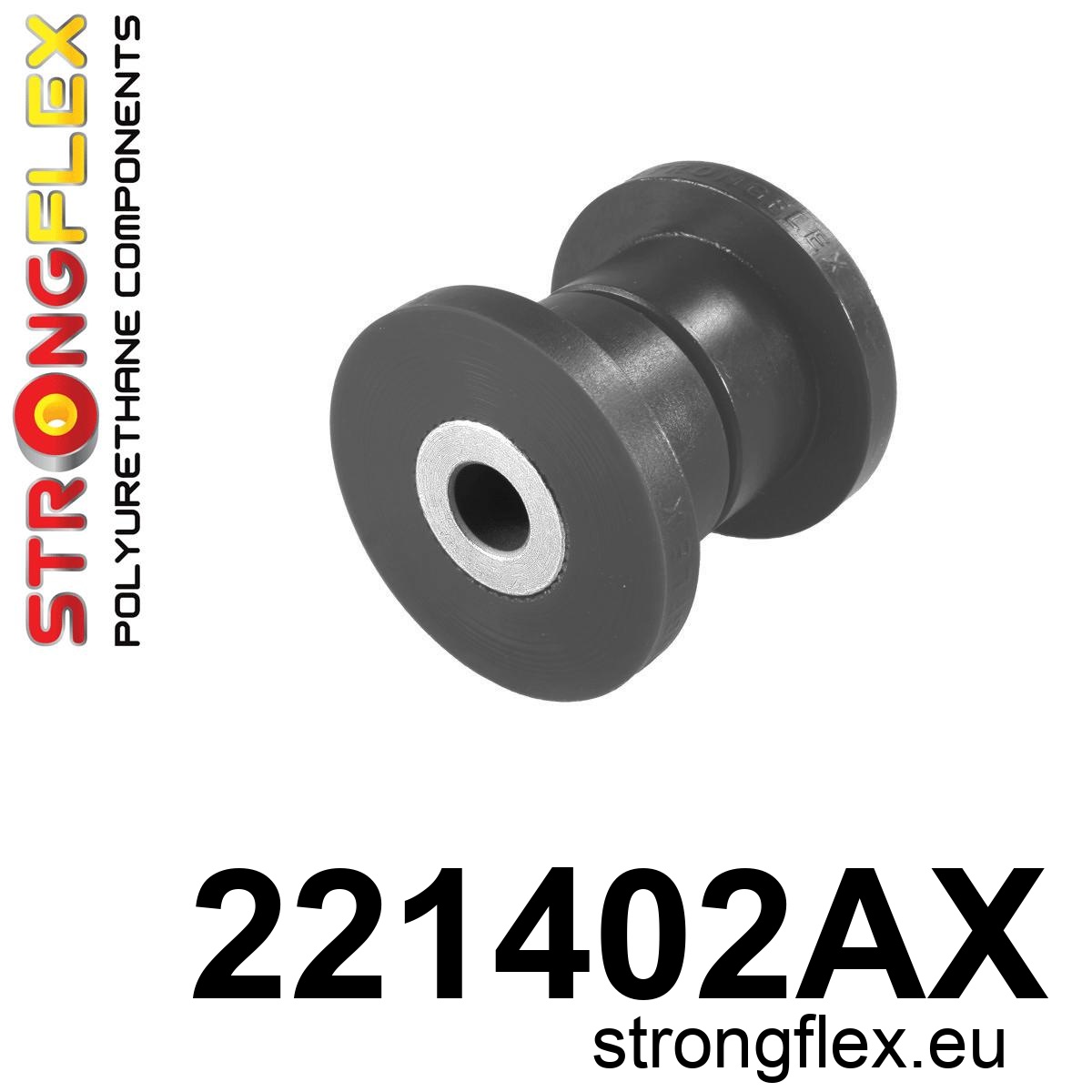 Strongflex Audi / Volkswagen Complete ophangrubberset SPORT ZWART – 026275AX 2 Strongflex Audi / Ford / Volkswagen Vooras draagarm rubber voor SPORT ZWART – 221402AX