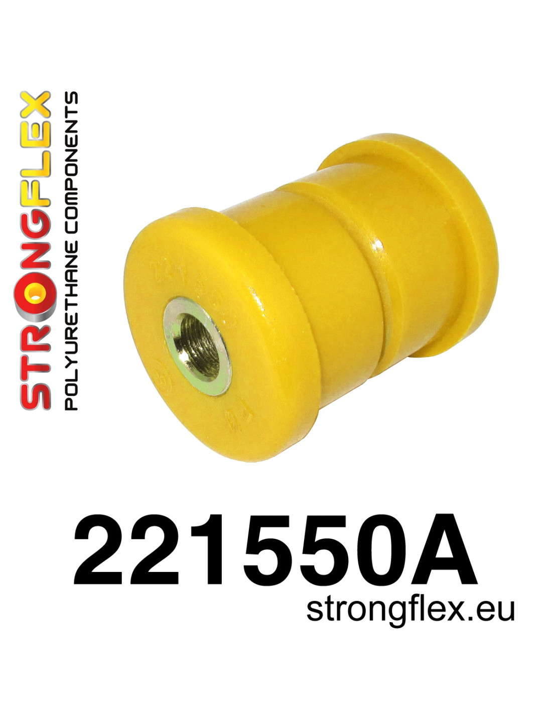 Strongflex Audi / Volkswagen Achteras onderste draagarm binnenste rubber SPORT ZWART – 221550AX 1 Strongflex Audi / Volkswagen Achteras onderste draagarm binnenste rubber SPORT – 221550A