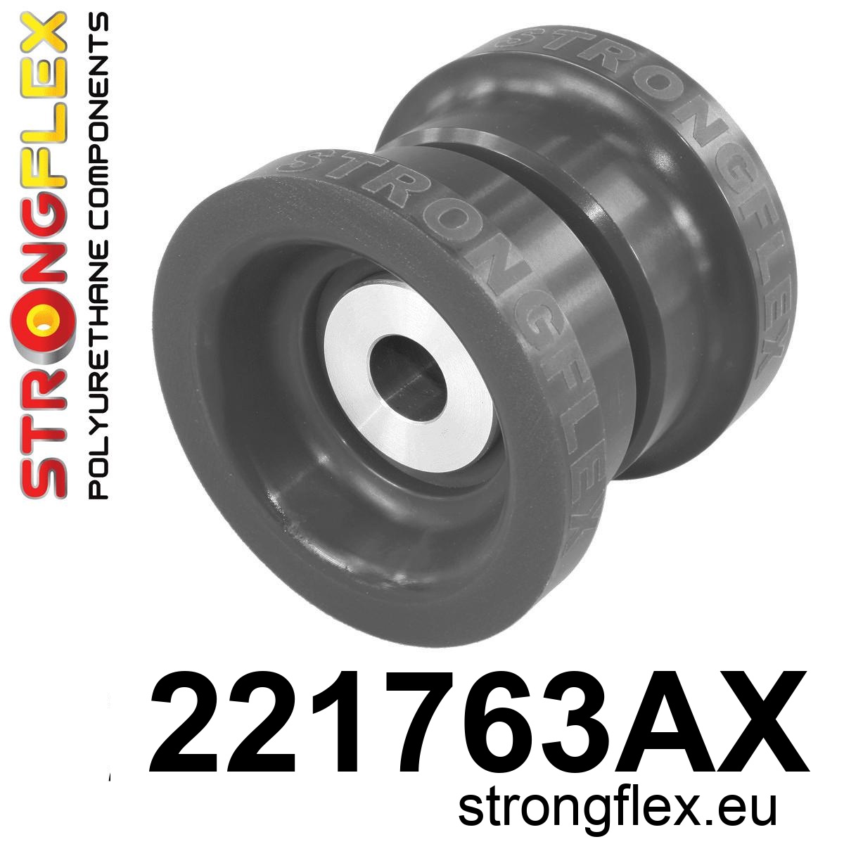 Strongflex Audi / Volkswagen Voorasrubberset SPORT ZWART – 226224AX 1 Strongflex Audi / Volkswagen Rubber voorste subframe SPORT ZWART – 221763AX
