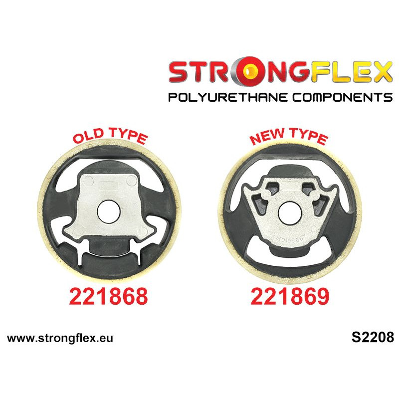 Strongflex Audi / Volkswagen Inzet onderste Motorophanging ZWART – 221868BX 2 Strongflex Audi / Volkswagen Inzet onderste Motorophanging ZWART – 221868BX - Image 2
