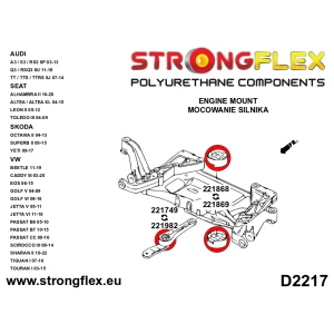 Strongflex Audi / Volkswagen Inzet onderste Motorophanging – 221869B