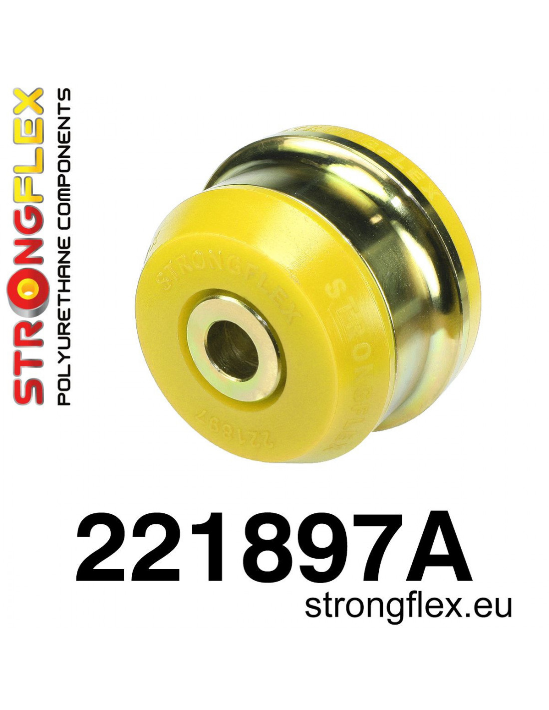 Strongflex Audi A1 Vooras draagarm achterste rubber 65mm SPORT – 221897A 1 Strongflex Audi A1 Vooras draagarm achterste rubber 65mm SPORT – 221897A