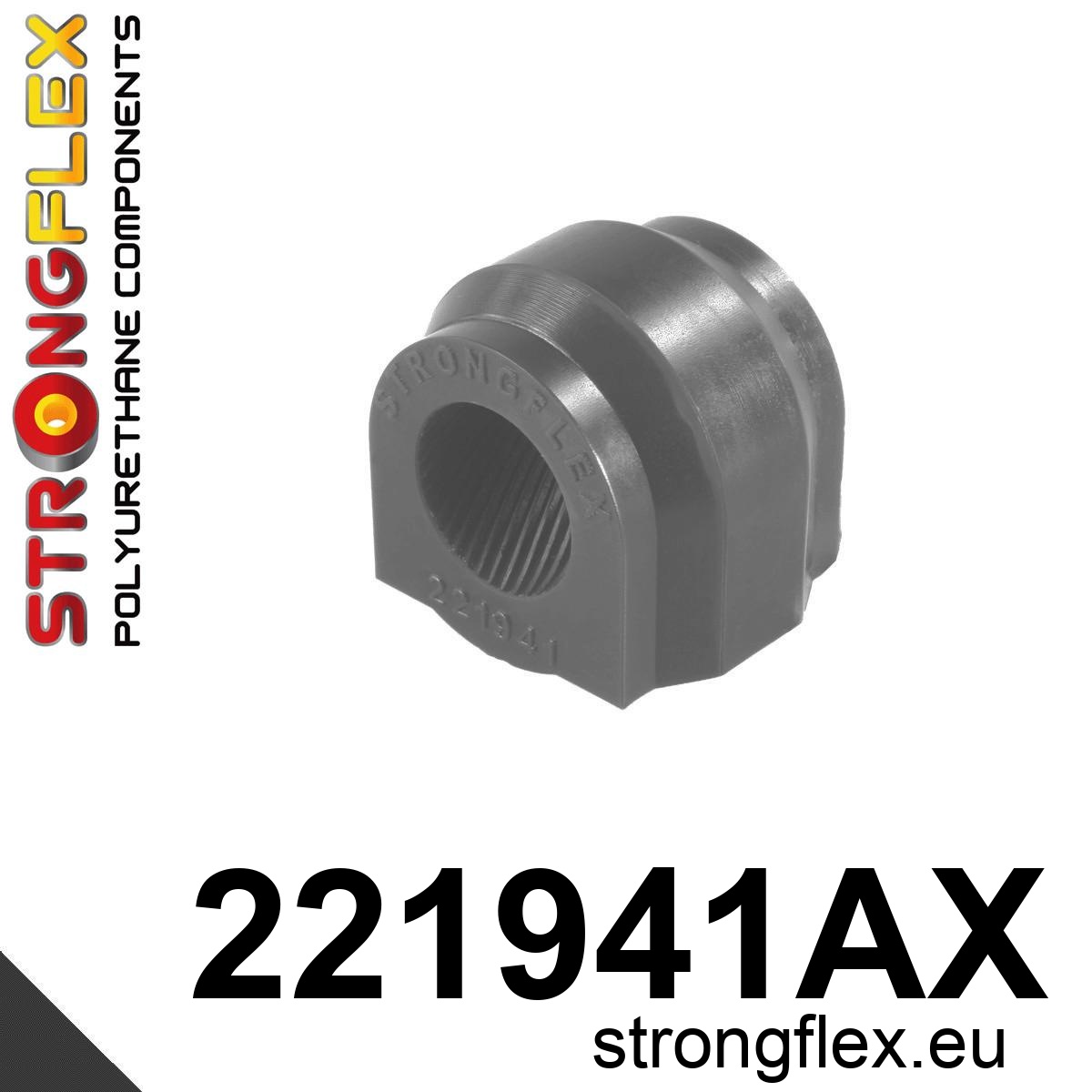 Strongflex Audi / Volkswagen Voorste stabilisatorrubber SPORT ZWART – 221941AX 1 Strongflex Audi / Volkswagen Voorste stabilisatorrubber SPORT ZWART – 221941AX